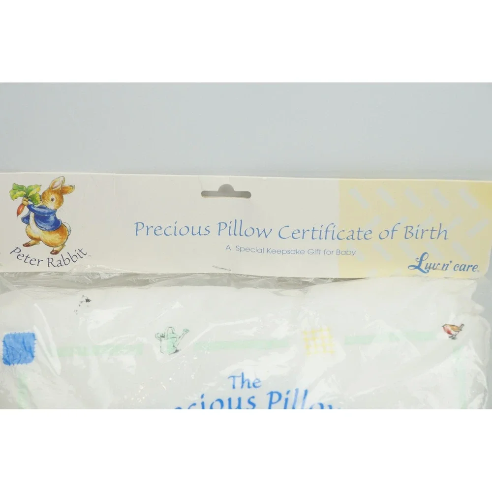 Peter Rabbit Birth Certificate Pillow 11x15 Precious Luv n care Keepsake New